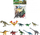 Set lodrash dinosaurusësh, 10 copë, shumëngjyrësh