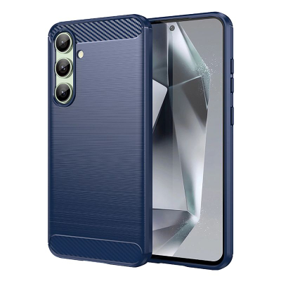 Maskë mbrojtëse Armor për Samsung Galaxy S24 FE, TPU, efekt karboni, blu