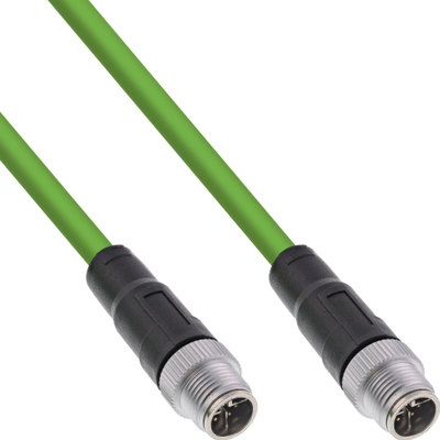 Kabllo industriale rrjeti InLine M12 8-pin X-coded, Cat.6A 10 Gbit/s, 20m, e verdhë