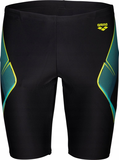 Pantallona noti Arena Crystal Swim Jammer për burra, MaxFit Eco, të zinj