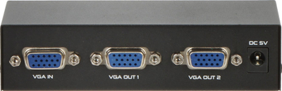 Ndarës VGA Gembird VGA SP 1/2, 2 porta, për monitorë VGA, gri