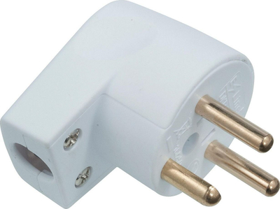 Prizë elektrike Microconnect DKPLUG, daneze me kënd, e bardhë