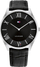 Orë dore meshkuj Tommy Hilfiger, 43mm, rrip lëkure, argjend e zezë