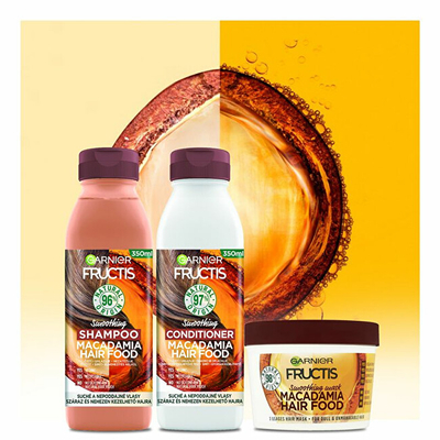 Balsam për flokë Garnier Fructis Smoothing Macadamia, 350 ml