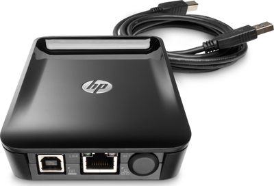 Adapter rrjeti HP JetDirect, USB në Ethernet, për printer, i zi
