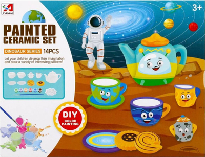 Set kreativ për pikturim qeramikë Mega Creative Cosmos 511578, lodër për fëmijë, shumëngjyrësh