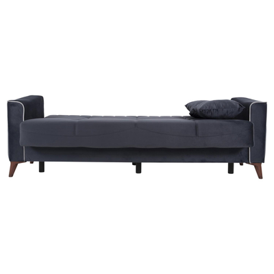 Divan-Shtrat 3 ulëse PORTMAN, 228×86×90 cm HM3247.01, gri/ kaltër