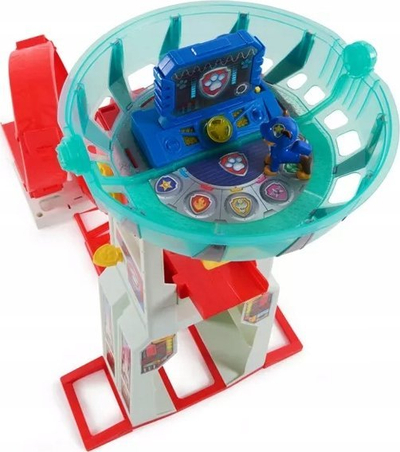 Lodër set Paw Patrol Rescue Wheels Super Loop Tower, kullë garimi 106 cm, me drita edhe zëra, shumëngjyrëshe