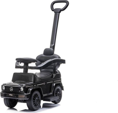 Makinë lodër shtytëse Mercedes G-Class 653, timon me zë bore, push bar, e zezë