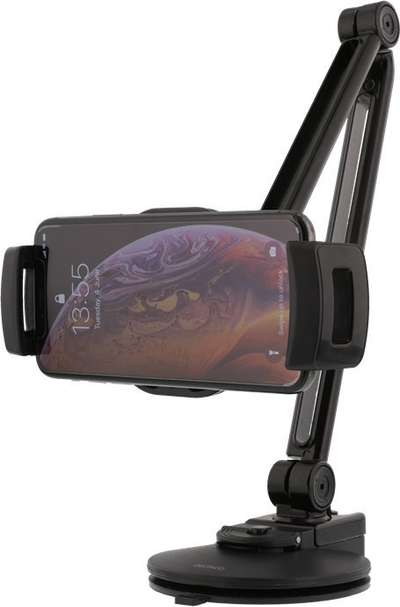 Mbajtëse tavoline për telefon dhe tablet Deltaco Imp, 4\"-12\", me krah që lëviz, e zezë