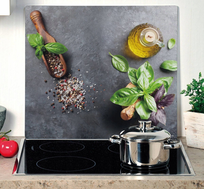 Dërrasë mbrojtëse për sobë Kesper Kitchen Hob Cover, xham i temperuar, 56x50 cm, shumëngjyrëshe