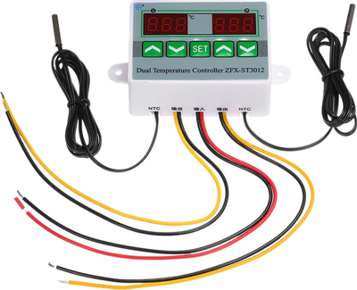 Termostat i brendshëm ZFX ST3012, 230V, dy zona, i bardhë