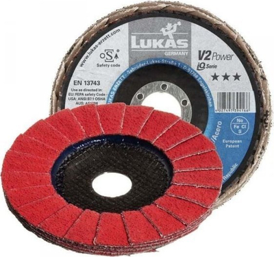 Абразивен диск Lukas V2 Power, 125mm, K40, црвен