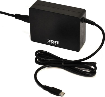 Karikues USB C Port Designs 900098 EU, 90W, për ambiente të brendshme, i zi
