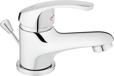 Rubinet lavamani Ferro Basic, me valvul automatike, krom