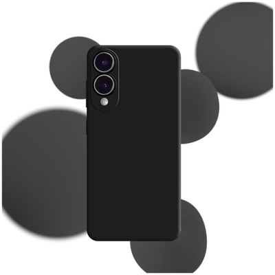 Силиконска футрола 3MK за Samsung Galaxy S25 Edge, заштитна, црна