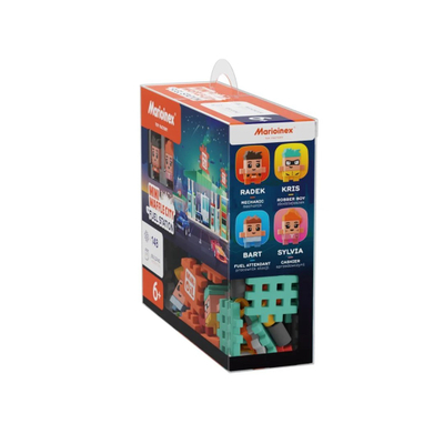 Set ndërtimi Marioinex Mini Waffle City Fuel Station, 148 pjesë, multicolor