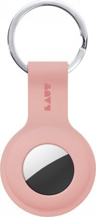 Држач LAUT Huex Tag за AirTag, со приврзок за клучеви, розова Blush