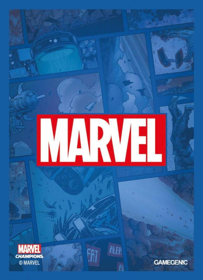 Mbështjellëse për karta Gamegenic Marvel, 66x91mm, 50 copë, të kaltra