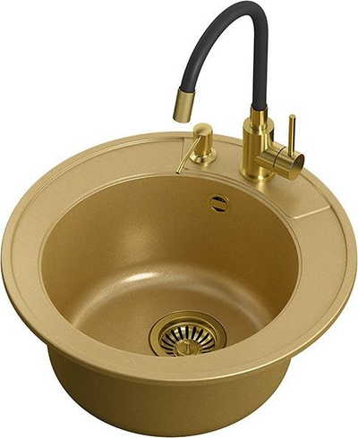 Lavaman me rubinet Golden Sink Morgan 210 Maggie, inoks