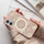 Husë Guess IML Peony 4G MagSafe për iPhone 16 Pro 6.3", plastike, e zezë
