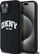 Maskë telefoni DKNY Liquid Silicone Arch Logo MagSafe për iPhone 14, silikon i butë, me MagSafe, e zezë