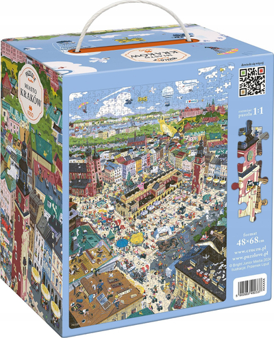 Puzzle Czuczu Puzzlove City of Krakow, 1000 pjesë, 48 x 68 cm, shumëngjyrësh