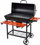 Grill me qymyr pa markë, me kapak, sipërfaqe 71x34.5 cm, i zi