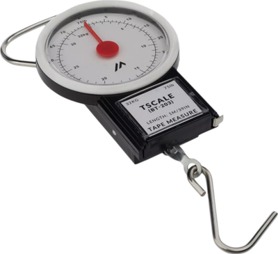 Peshore udhëtimi TSCALE BT-203, 32kg, mekanike, e bardhë