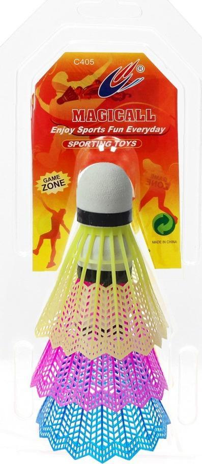 Shatlla badminton Magicall C405, set me 3 copë, plastik, shumëngjyrësh