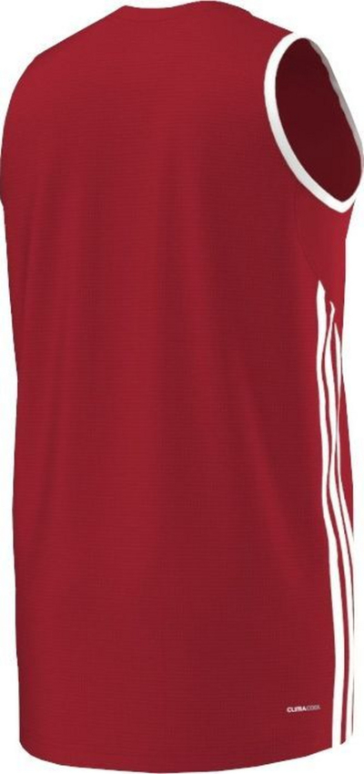 Bluzë basketbolli për meshkuj Adidas, XL, e kuqe/bardhë
