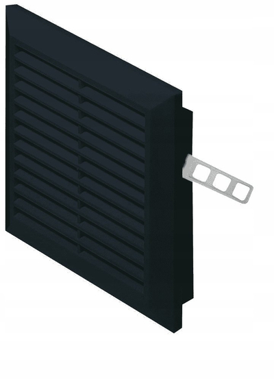 Grilë ventilimi Awenta T48CZ Classic, 110x140 mm, plastike, e zezë