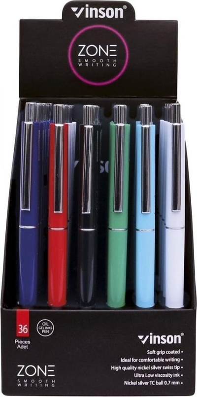 Stilolaps automatik Vinson Zone, 0.7mm, komplet 36 copë, shumëngjyrësh