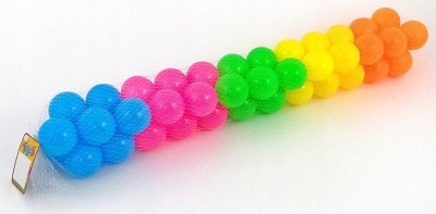 Topa plastikë për pishina Adar, set 50 copë, diametër 6 cm, shumëngjyrëshe