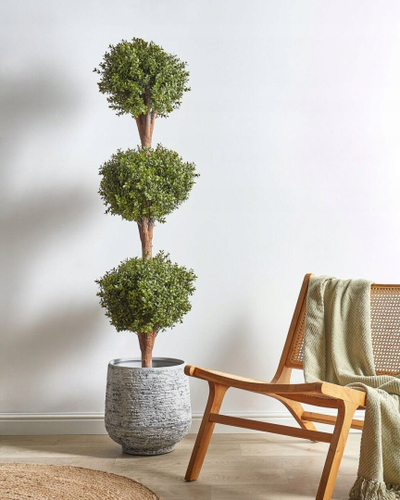 Bimë artificiale Beliani Buxus Ball Tree, 154 cm, 3 toptha, jeshile