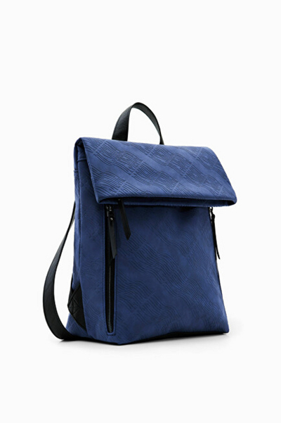 Çantë shpine Desigual Back Logorama Nerano, e kaltër