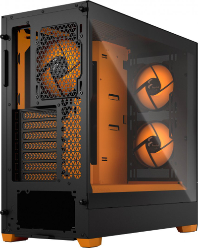 Kasë Pop Air RGB TG (FD-C-POR1A-05), e zezë/e portokalltë