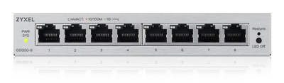 Switch rrjeti ZYXEL GS1200v3, 8 porta Gigabit, Web Managed, i zi
