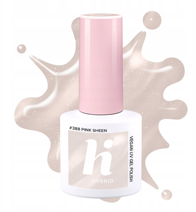 Llak xhel HI HYBRID #388 Pink Sheen, hibrid, 5ml, rozë