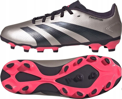 Këpucë futbolli për kalamajt Adidas Predator League MG Jr IF6410, terren i përziere, gri