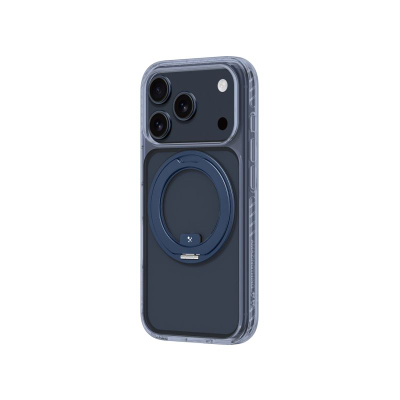 Kllëf telefoni Amazingthing Titan Pro MagSpin për iPhone 17 Pro, me MagSafe, me këmbëz 360°, blu