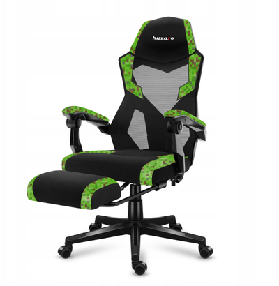 Karrige gaming Huzaro Combat 3.1 Pixel, shtrihet gjer në 135°, me mbajtëse këmbësh, e zezë