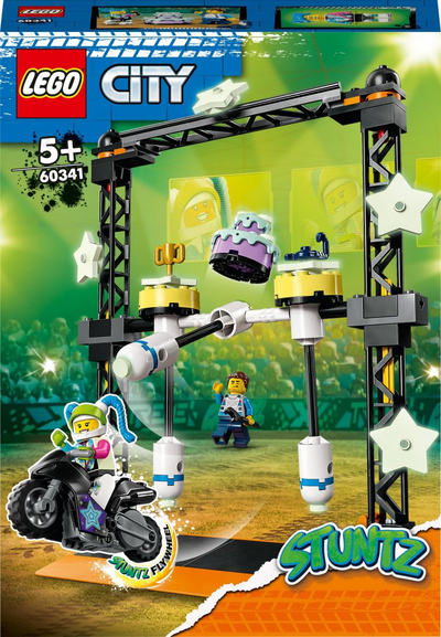 Lodër LEGO City Stuntz Knockdown Stunt Challenge 60341, set ndërtimi, shumëngjyrëshe