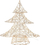 Pemë dekorative LED Koopman Tree, 40 cm, dritë e ngrohtë, ngjyrë ari