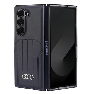 Mbulesë telefoni Audi Hardcase me MagSafe për Samsung Galaxy Z Fold 6, lëkurë sintetike, e zezë