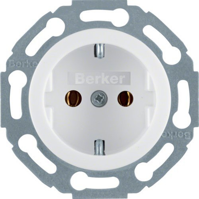 Ѕиден приклучок Berker SCHUKO Hager 474520, 16A, 250V, бел