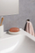 Mbajtëse sapuni Soft Soap Dish, qeramike, rrumbull, e bardhë