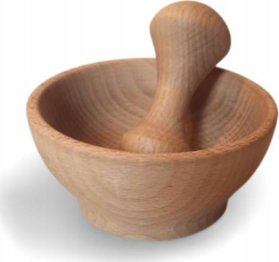 Havan kuzhine druri, dru ahu, 10.5cm, natyral