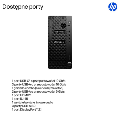 Kompjuter desktop HP ProDesk 4 Tower G1i, Intel Core Ultra 5 225, 16GB RAM 512GB SSD, i zi