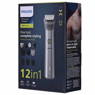Trimer gjithëpërfshirës Philips MG5940/15, 12 vegla, 120 min bateri, gri